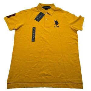 U.S. Polo Assn. Mens S Polo Shirt Yellow NWT  100% Cotton